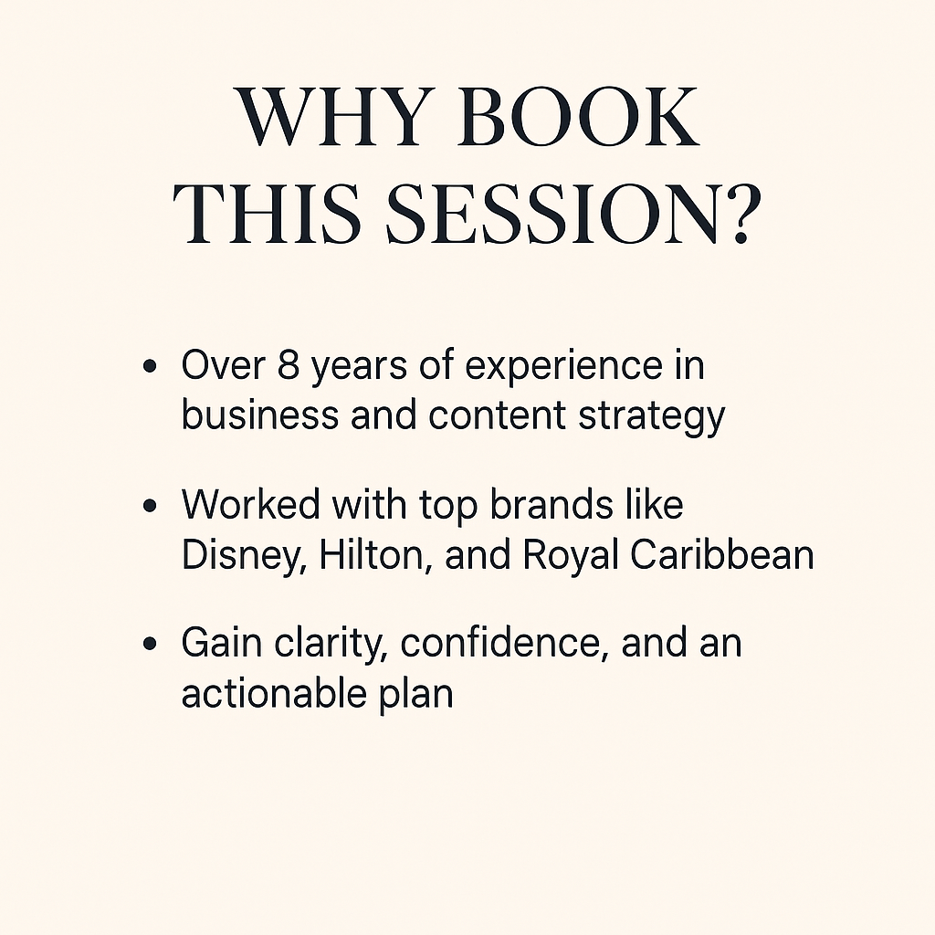 Business, Brand & Content Strategy Session